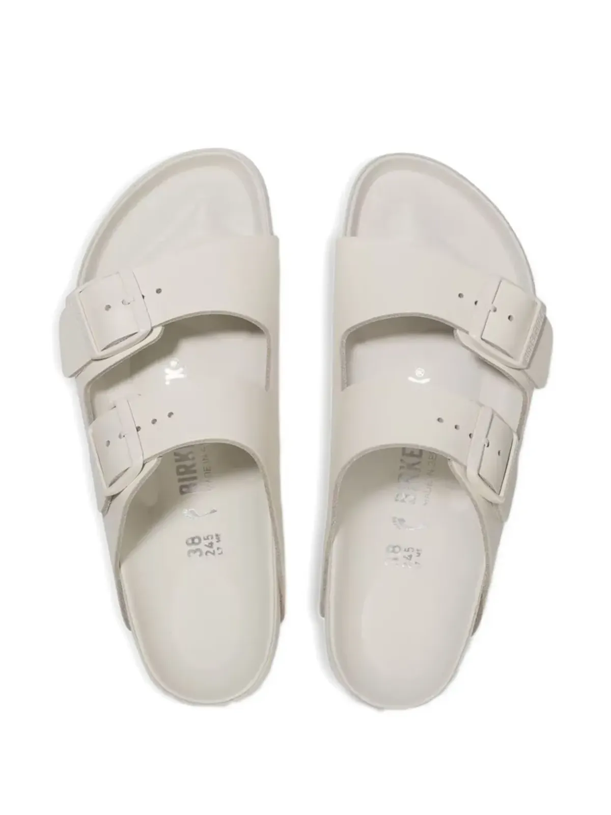Birkenstock アリゾナ バックル留めのフラットサンダル（ホワイト） - 画像3