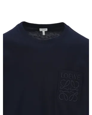 LOEWE ロゴ刺繍 Tシャツ - ブルー - サムネイル4