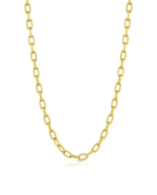 Leigh Maxwell 18K イエローゴールド オーバルリンクチェーンネックレス - サムネイル1