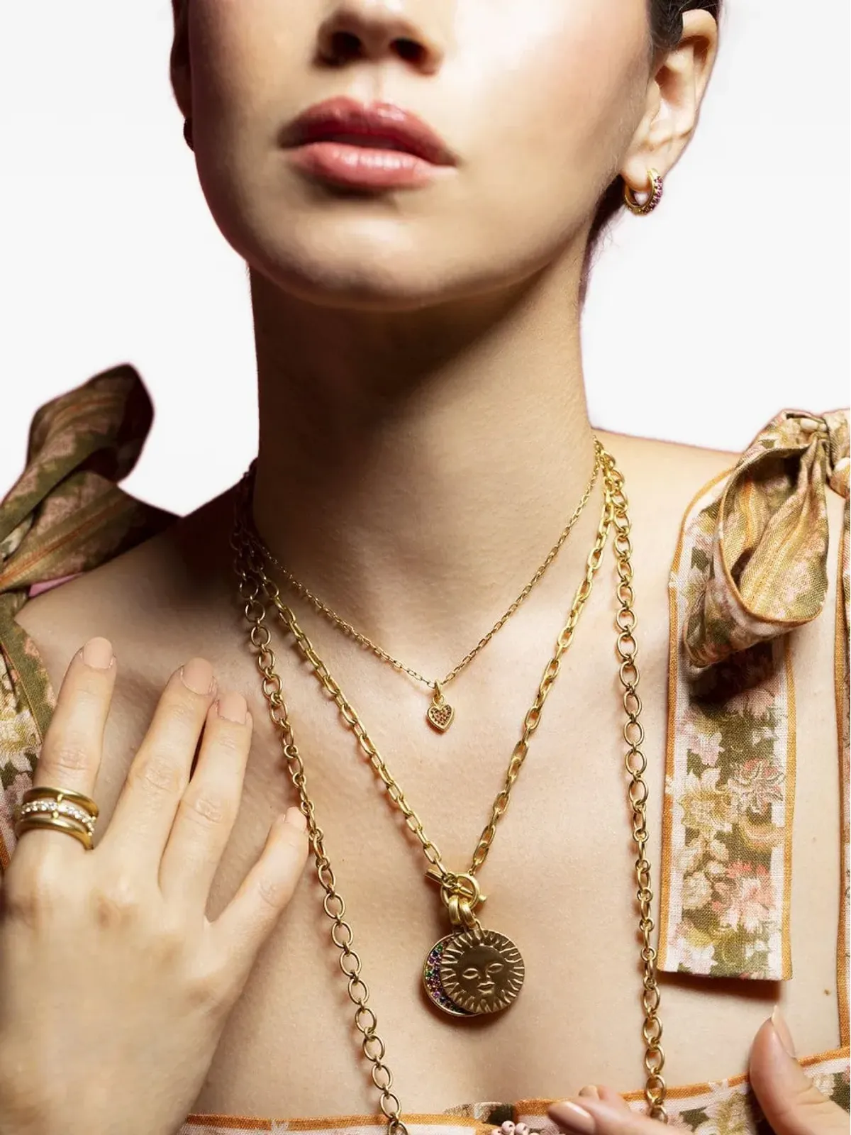 Leigh Maxwell 18K イエローゴールド オーバルリンクチェーンネックレス - 画像2