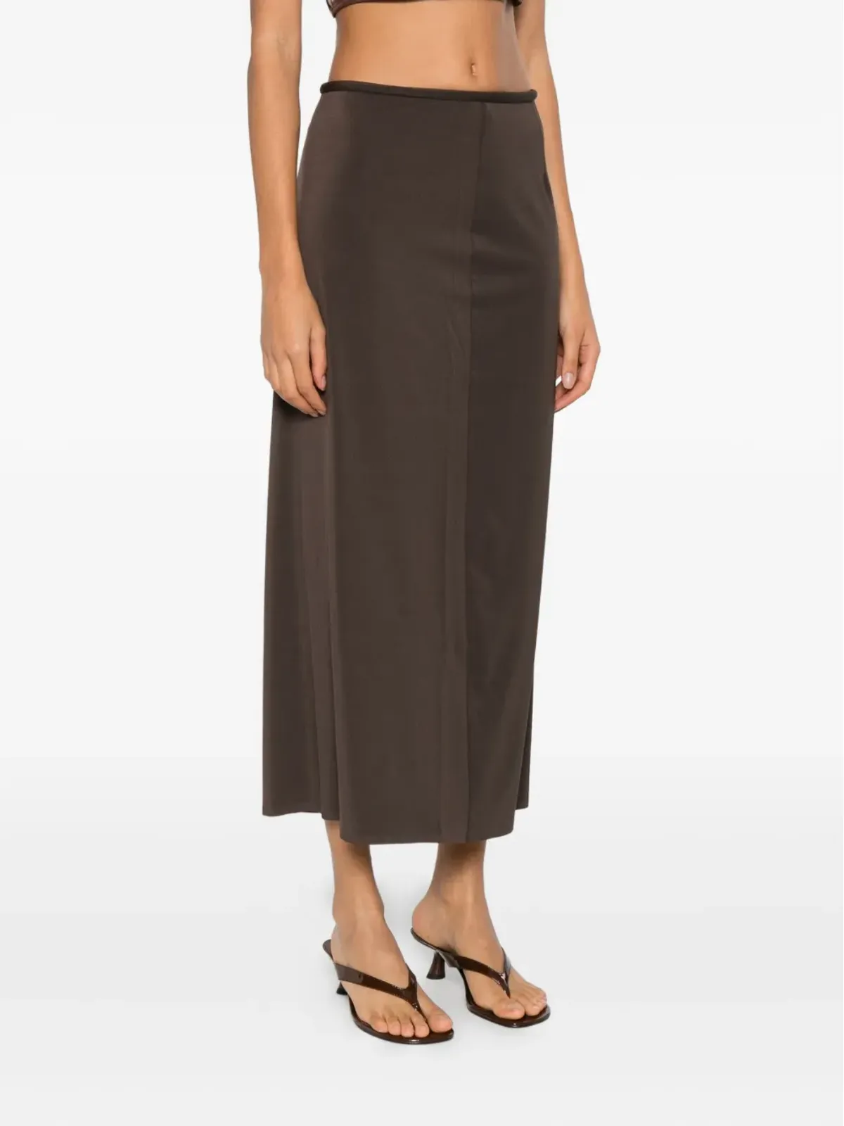 SIR. Matheo midi skirt - Brown - 画像3
