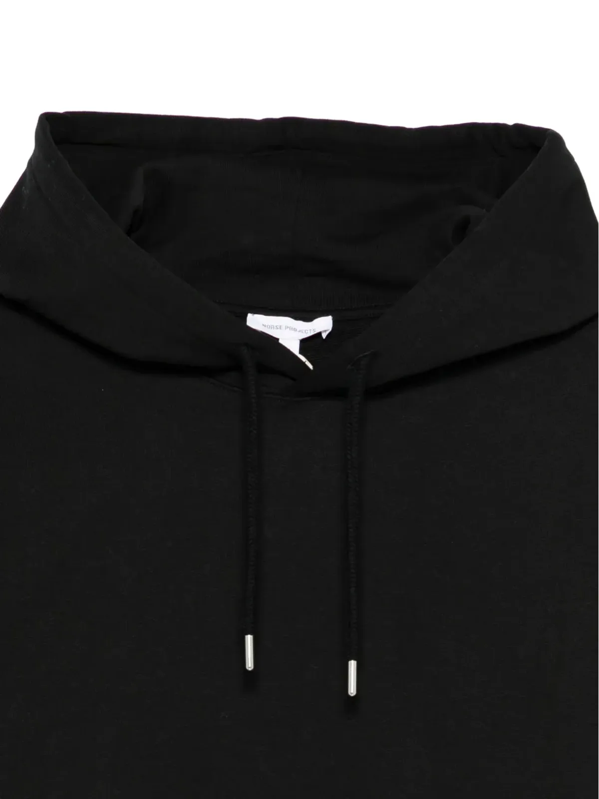 Norse Projects オーガニックコットン フーディー ブラック - 画像3