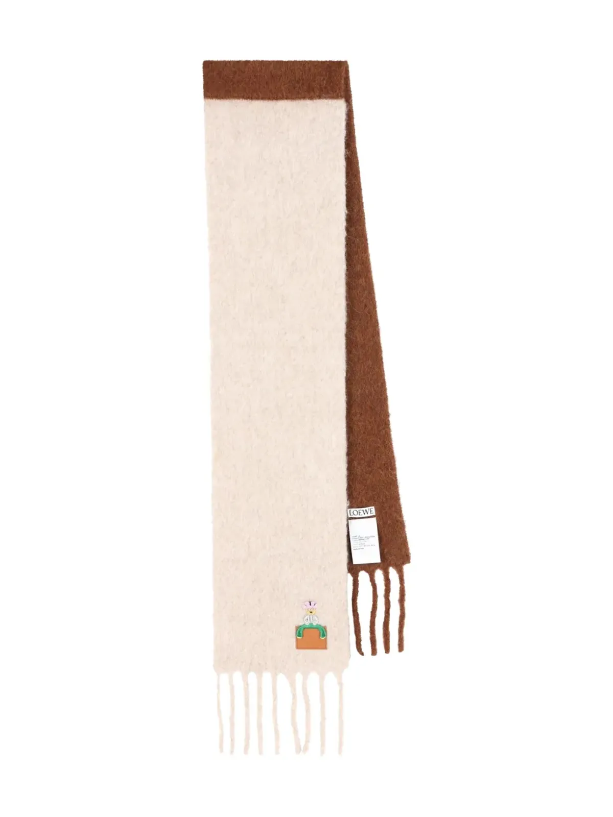 LOEWE 刺繍入りツートーンスカーフ - 画像1