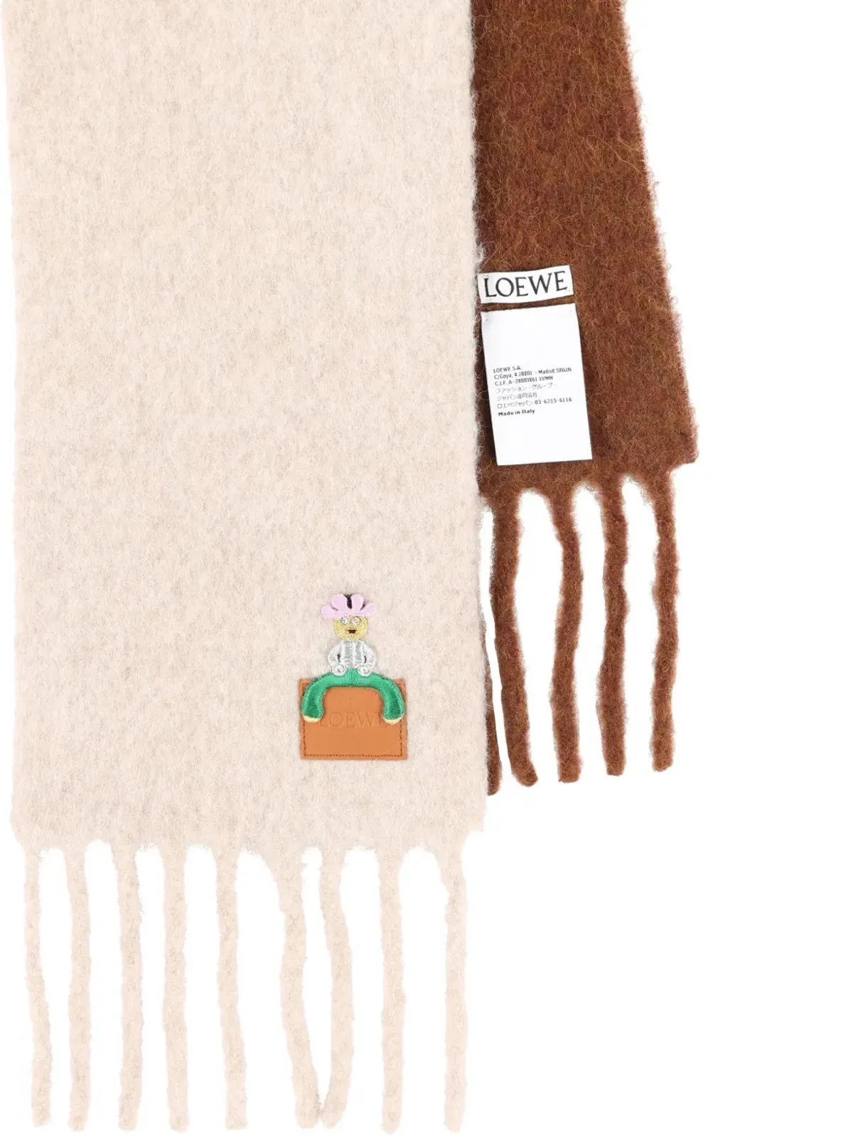 LOEWE 刺繍入りツートーンスカーフ - 画像2