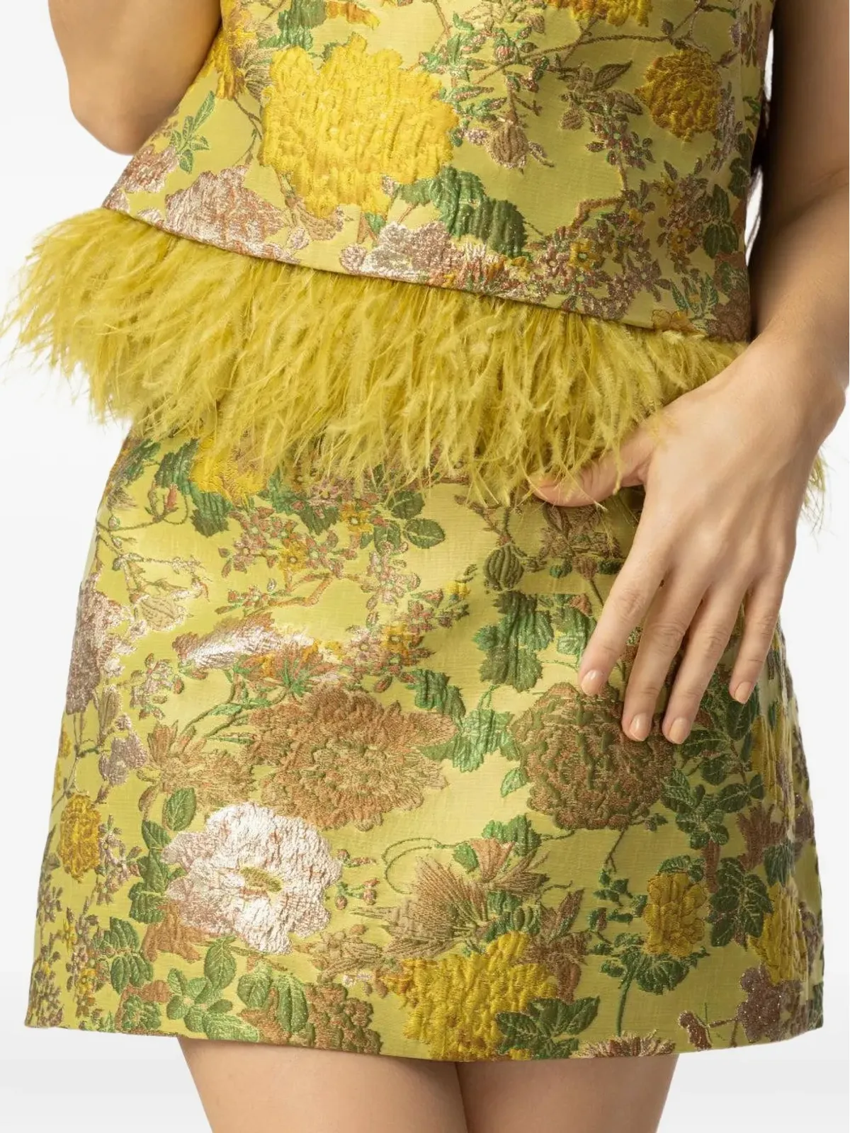 Cara Cara Bea floral mini skirt - Yellow - 画像4