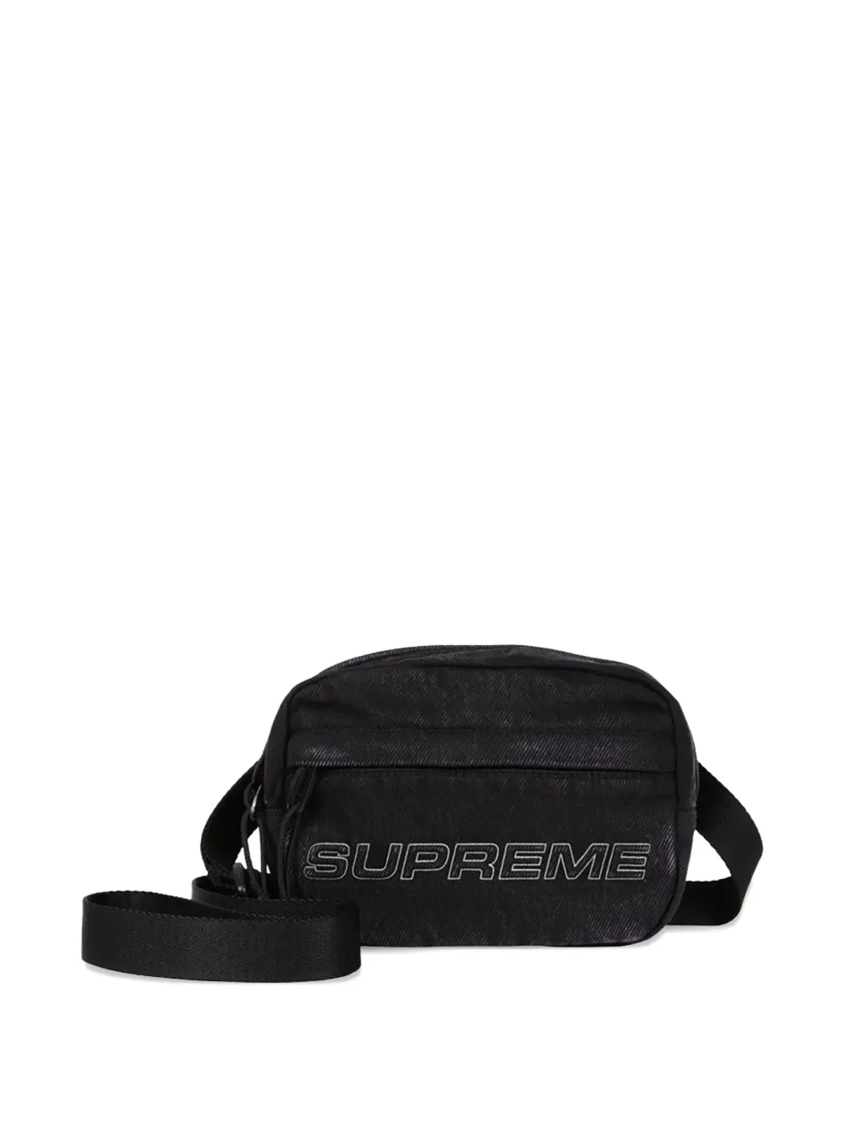Supreme デニム ブラック クロスボディバッグ - 画像2