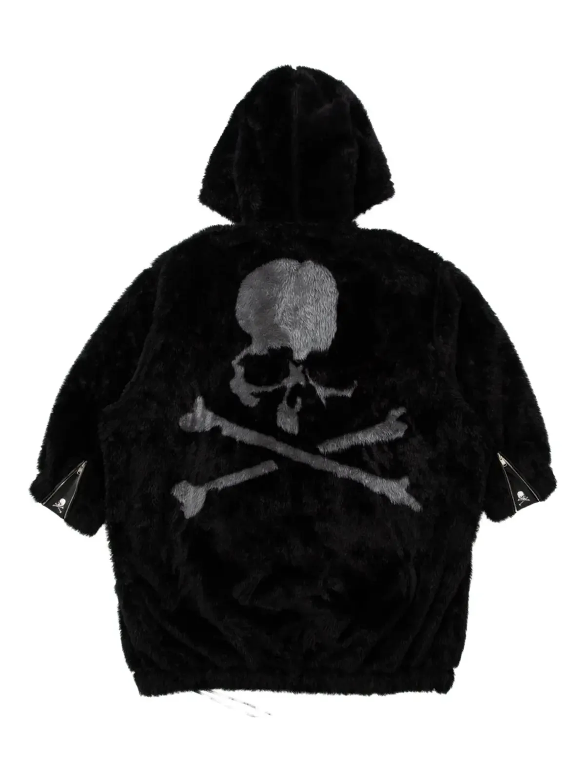Mastermind Japan スカルモチーフのジップアップフーディ ブラック - 画像2