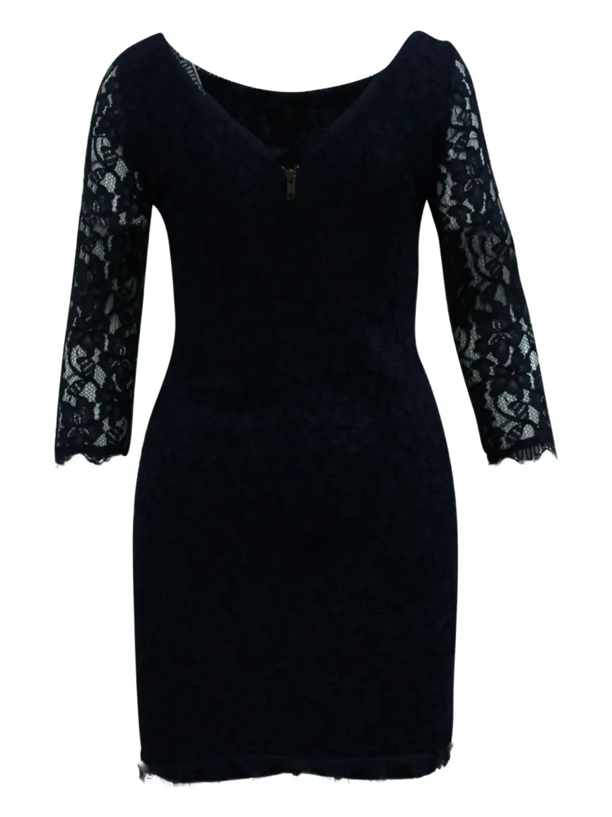 DVF Diane von Furstenberg レース3/4袖ミニドレス - 画像1
