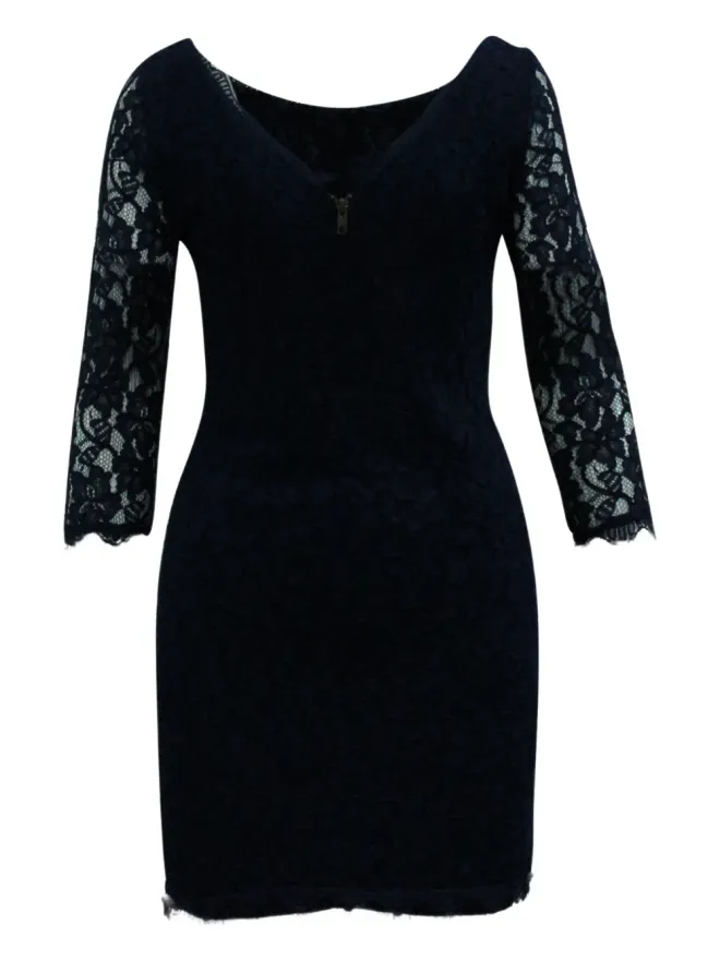 DVF Diane von Furstenberg DVF Diane von Furstenberg レース3/4袖ミニドレスの商品画像