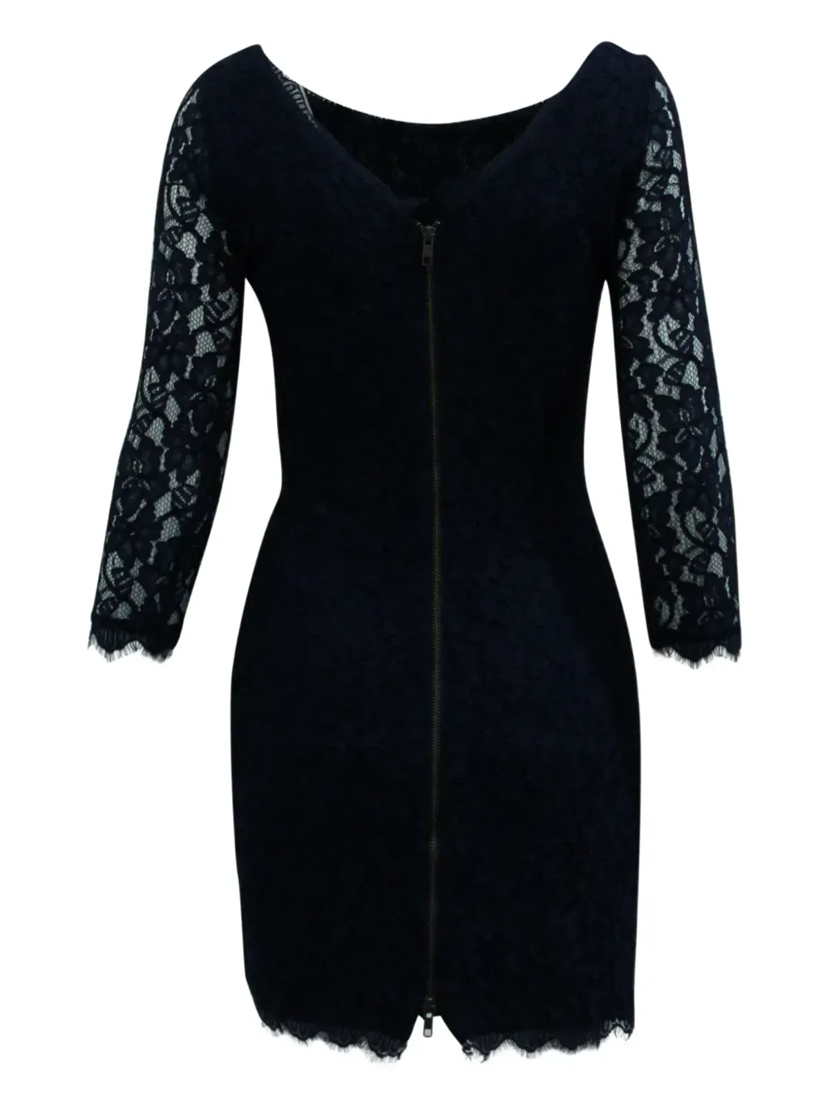 DVF Diane von Furstenberg レース3/4袖ミニドレス - 画像2