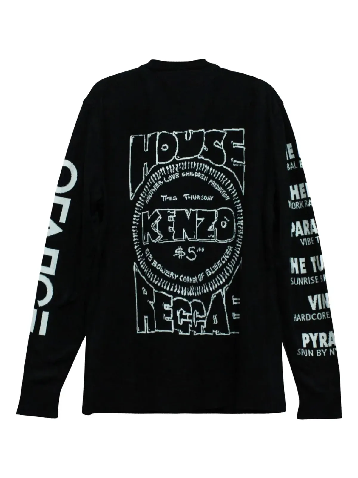 Kenzo Pre-Owned + ハウスレゲエ slogan-print カーディガン - ブラック - 画像2
