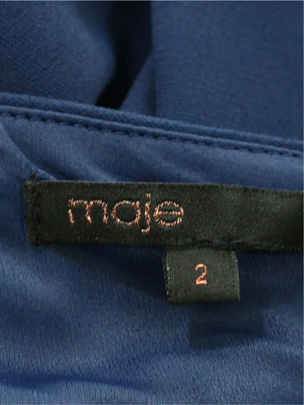 Maje one-shoulder ruffle midi dress - Blue - 画像4