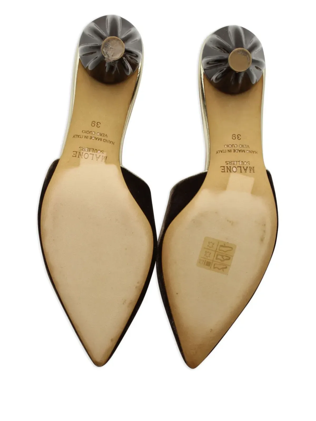 Malone Souliers マリアンヌ ポインテッドトゥ ヒールミュール - 画像5