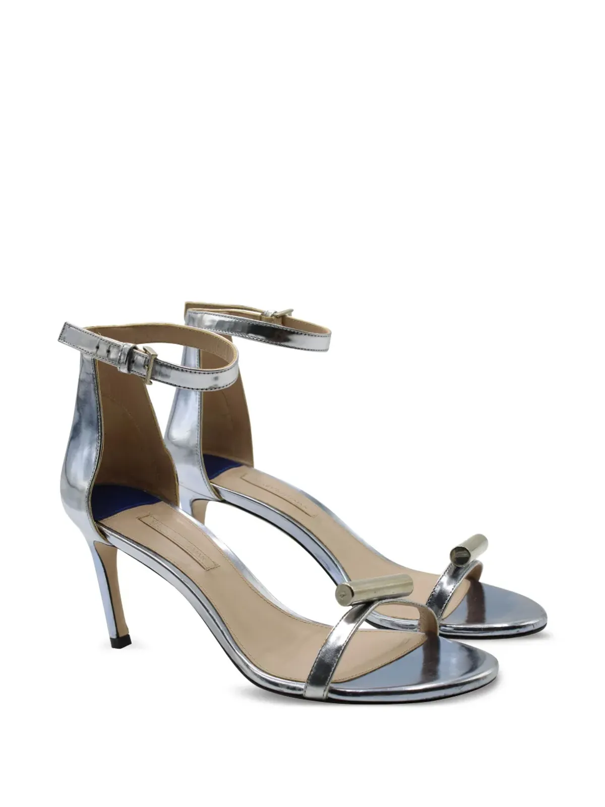 Stuart Weitzman メタリック仕上げレザーサンダル - 画像2
