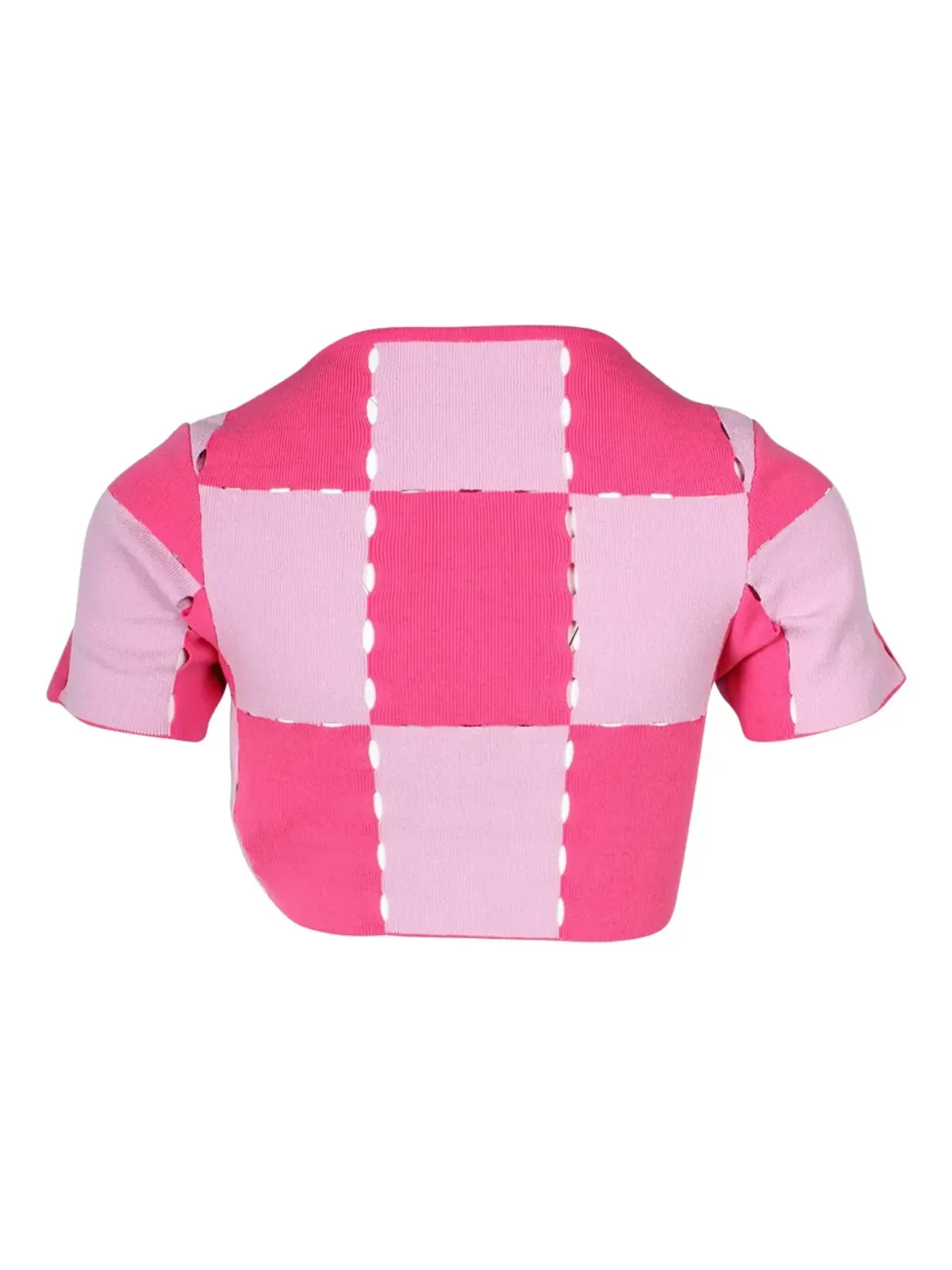 Jacquemus ビンテージ パッチワークリブ編み Tシャツ - ピンク - 画像2