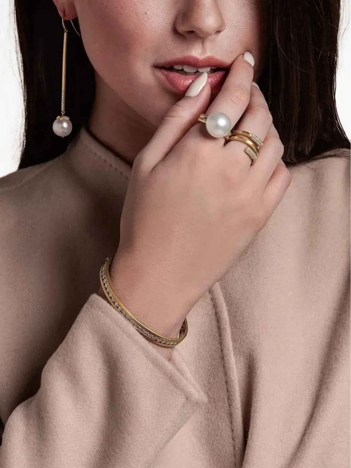 Leigh Maxwell 18K Yellow Gold Amani Spring Diamond Ring - 画像2