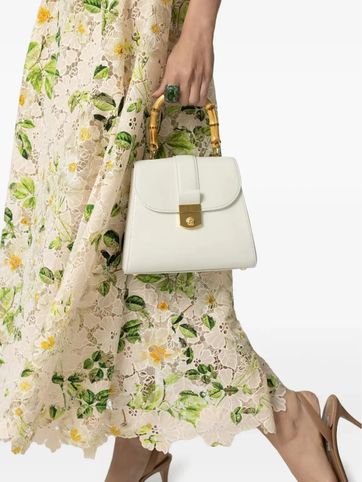 Veronica Beard Avenue bamboo-handle tote bag - Neutrals - 画像5