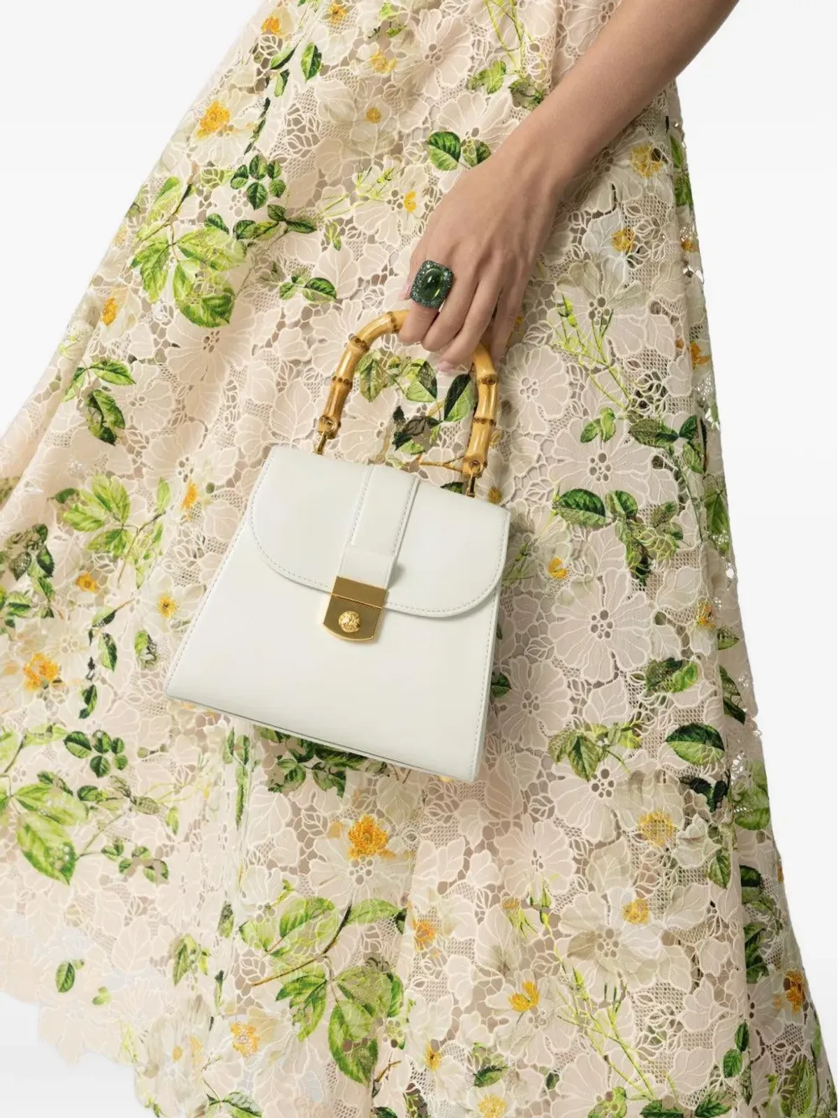 Veronica Beard Avenue bamboo-handle tote bag - Neutrals - 画像2