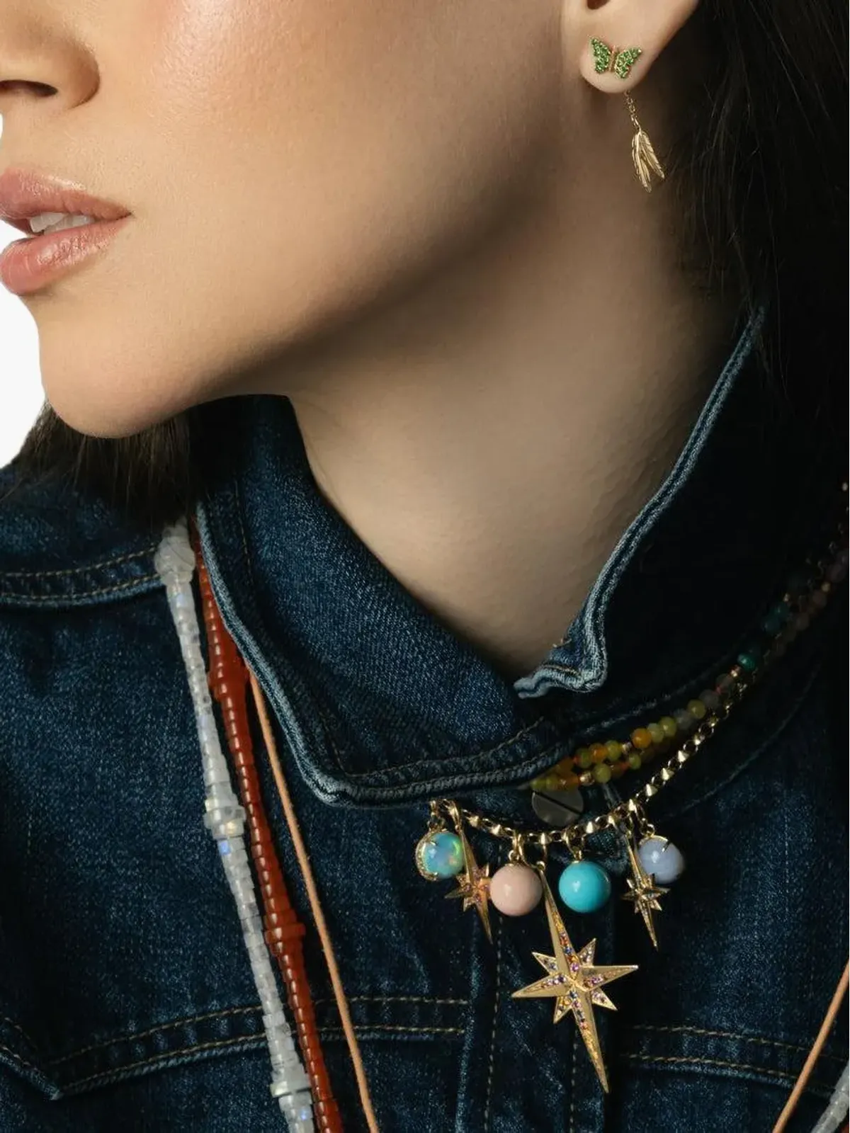 DEVON WOODHILL 18K イエローゴールド ムーンアゲート チャーム - 画像4