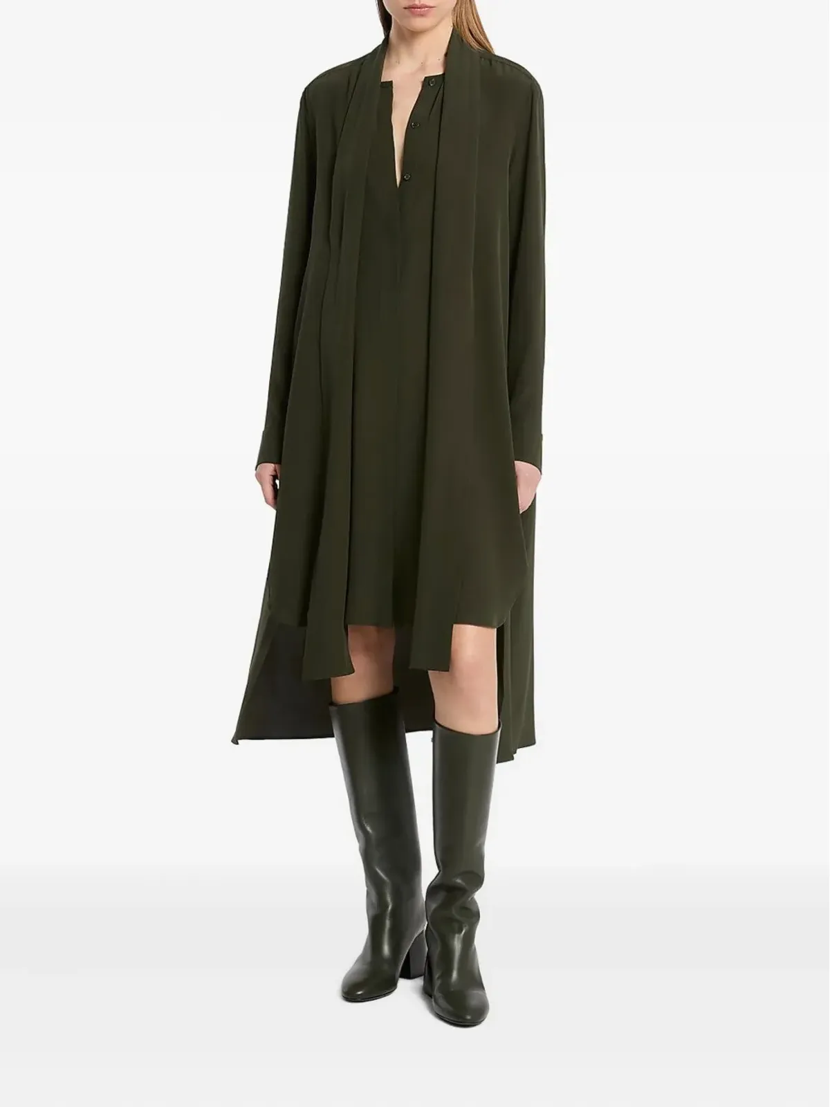 Michael Kors Collection シャツミディドレス ブラック - 画像2
