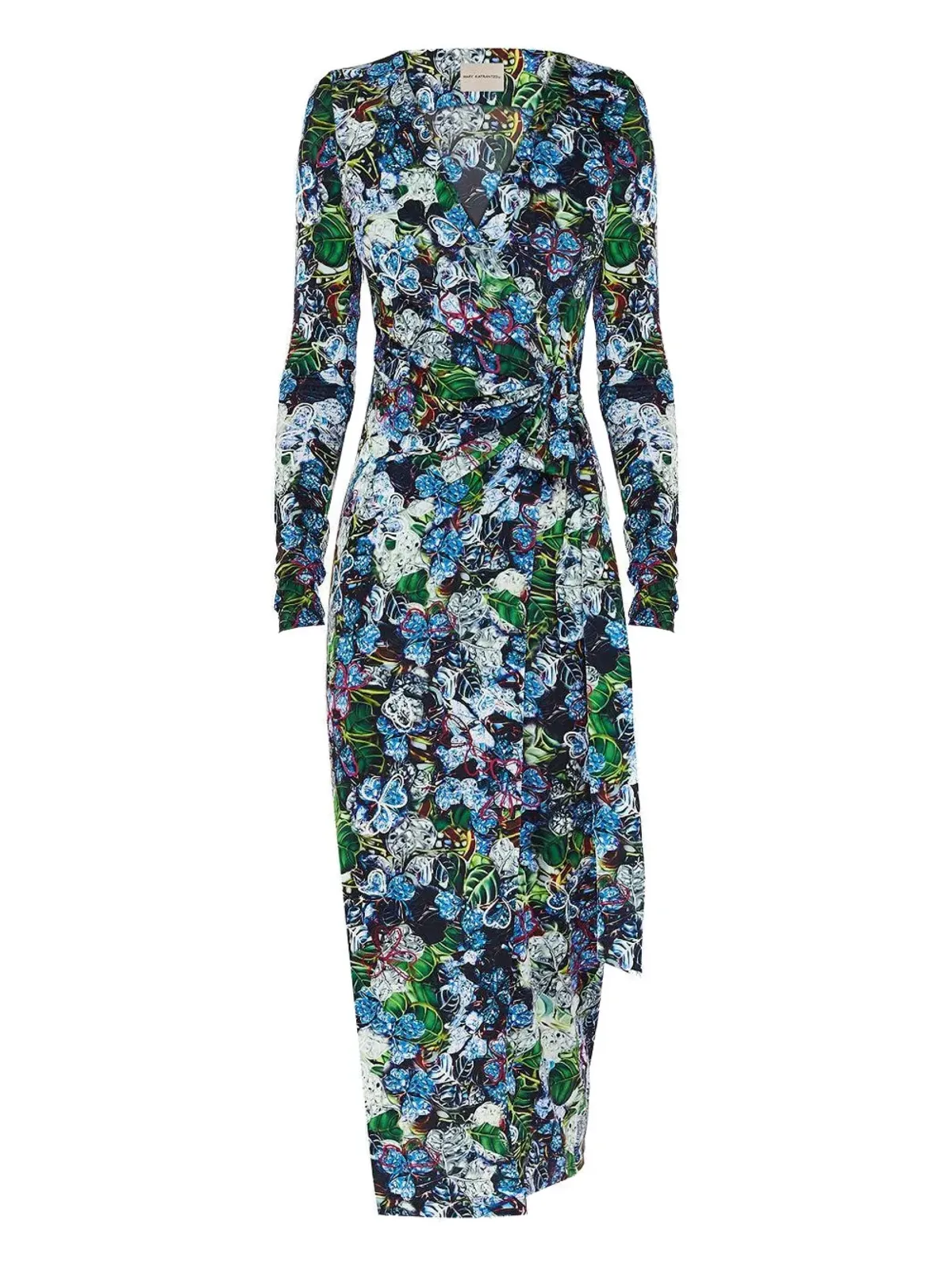 Mary Katrantzou Karola 花柄プリント ドレス ブルー - 画像1