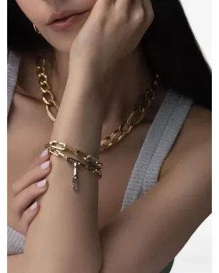 Bizzotto Gioielli 18Kローズゴールド ペーパークリップ ペンダント ネックレス - サムネイル3