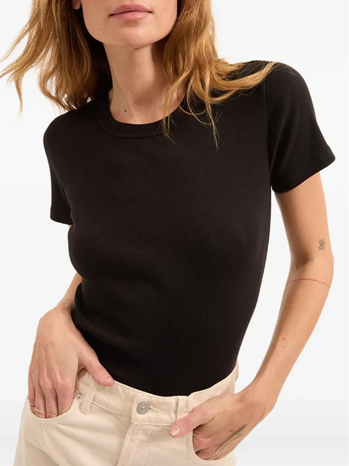 Veronica Beard リブ編みクルーネックTシャツ - 画像2