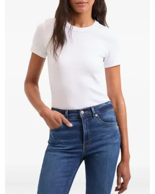 Veronica Beard プリット リブ編みクルーネックTシャツ - White - サムネイル2