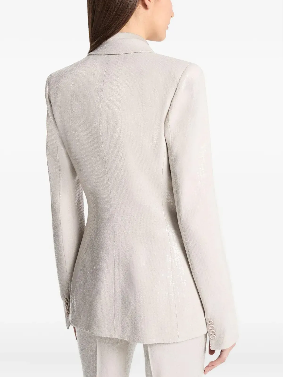 Michael Kors Collection Georgina シークイン装飾付きシングルブレストブレザー - 画像3