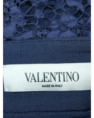Valentino Garavani ビンテージ ギャザー入りレーススカート（ブルー） - サムネイル4