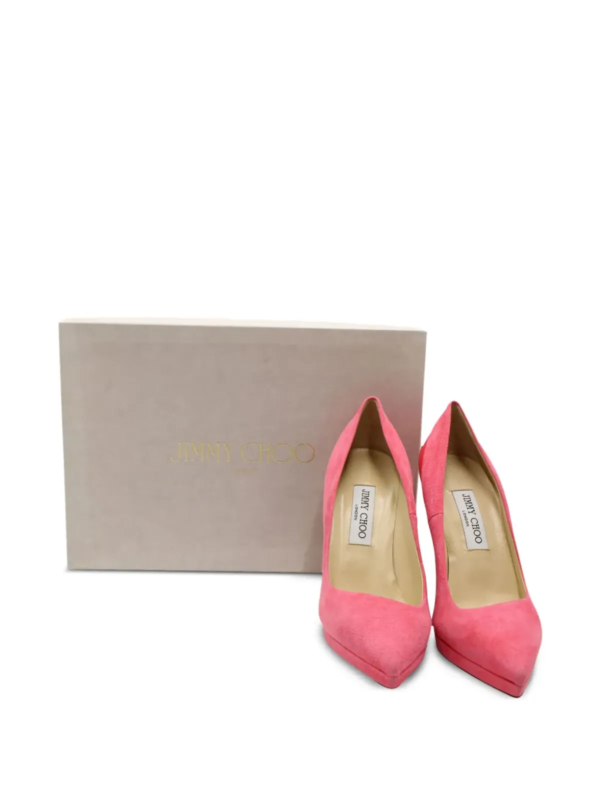 Jimmy Choo Pre-Owned スエードヒールパンプス ピンク - 画像5