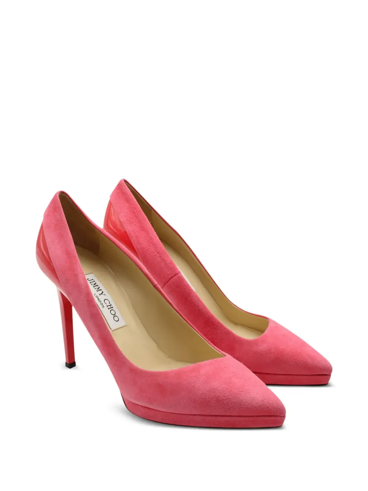 Jimmy Choo Pre-Owned スエードヒールパンプス ピンク - 画像2