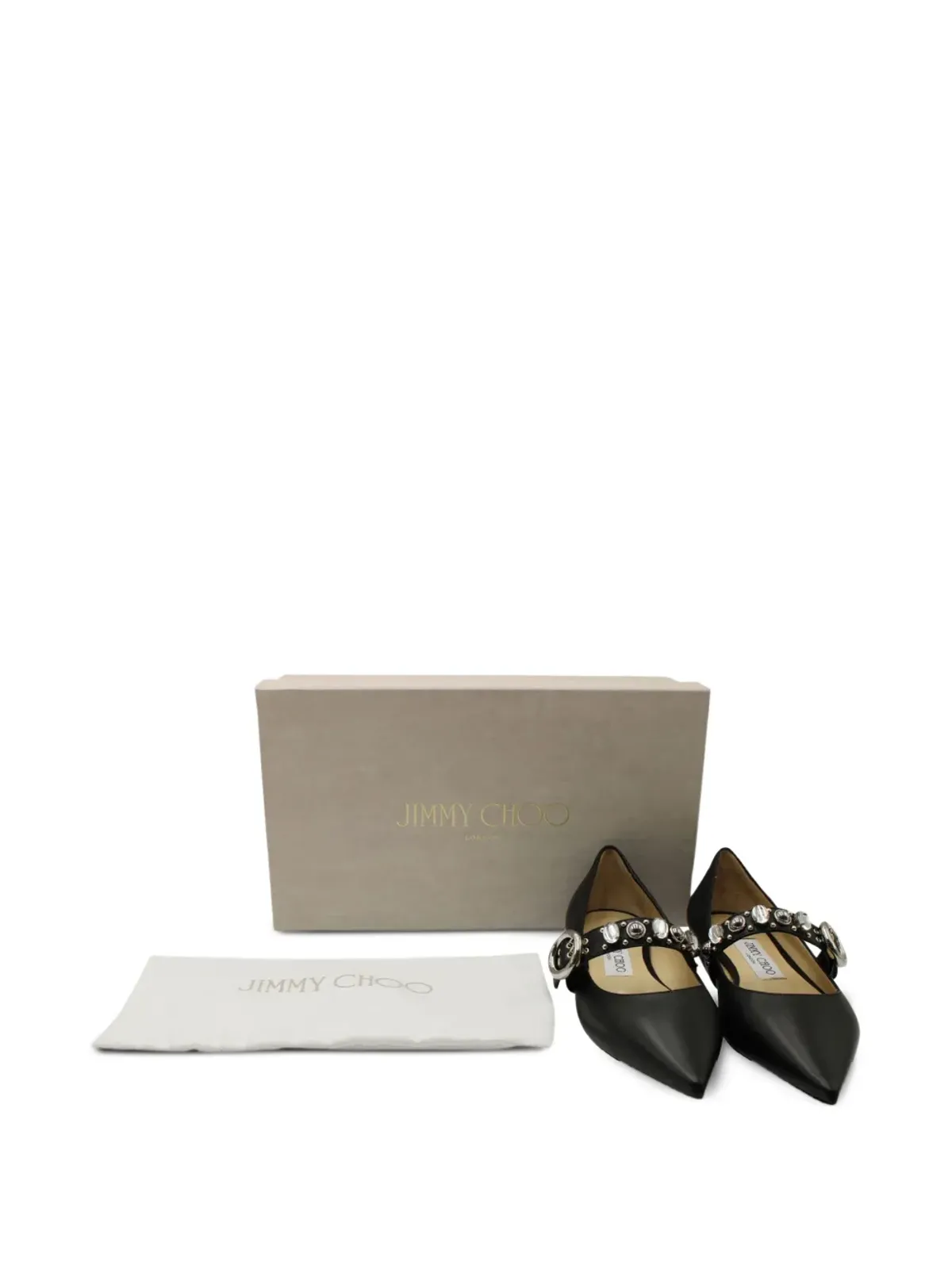 Jimmy Choo Gela クリスタルエンブリッシュメント バレエフラット ビンテージ - 画像5