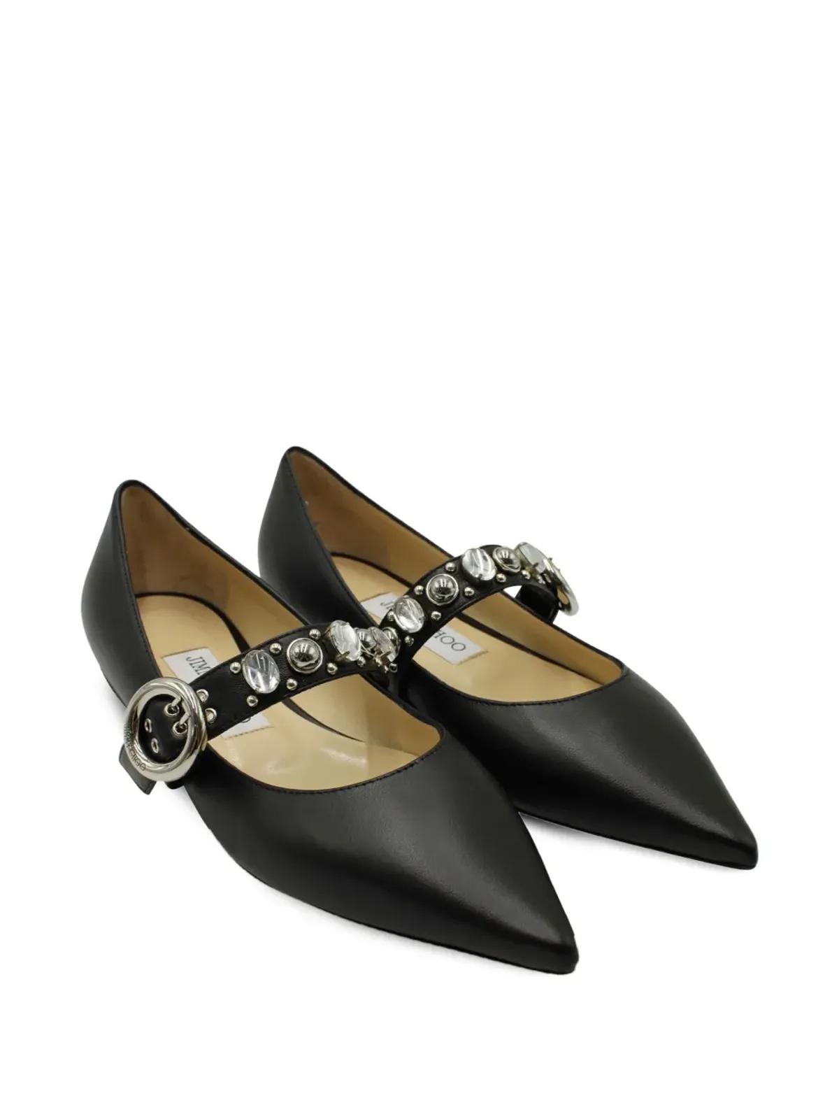 Jimmy Choo Gela クリスタルエンブリッシュメント バレエフラット ビンテージ - 画像2