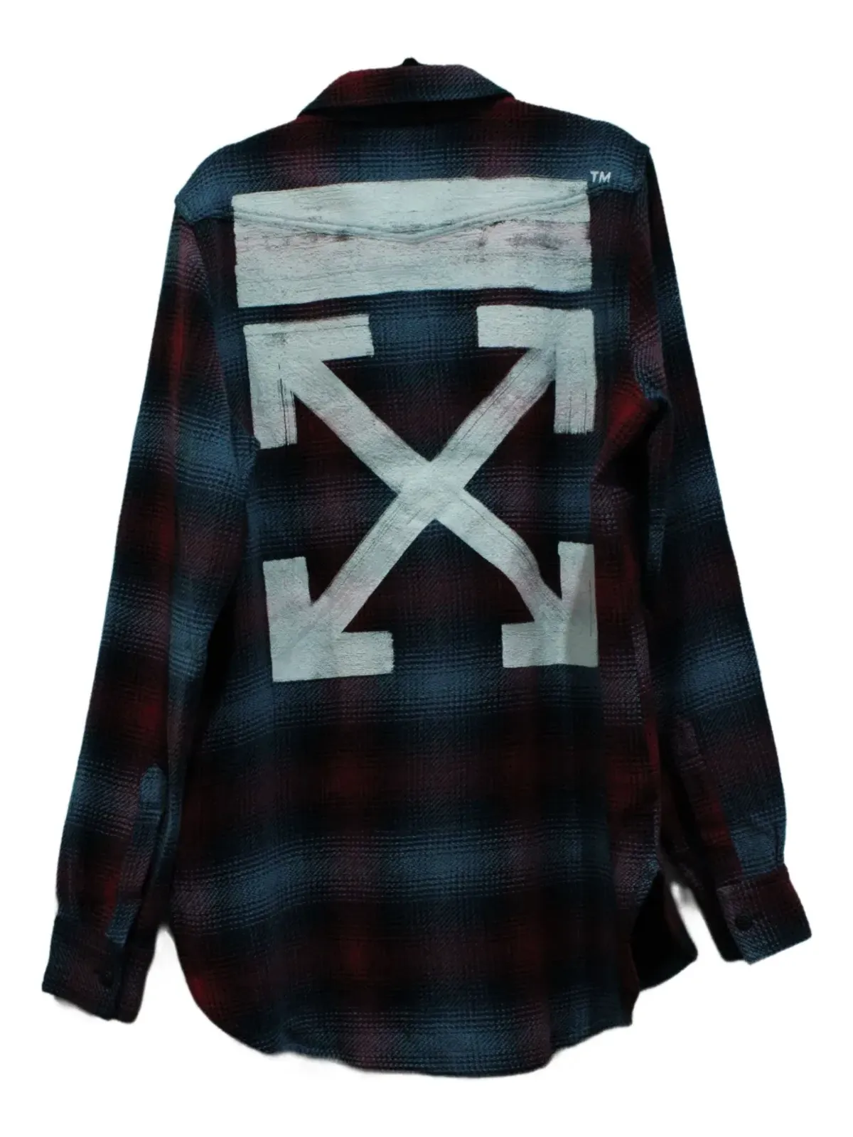 Off-White Pre-Owned アローズプリント チェックシャツ - 画像2