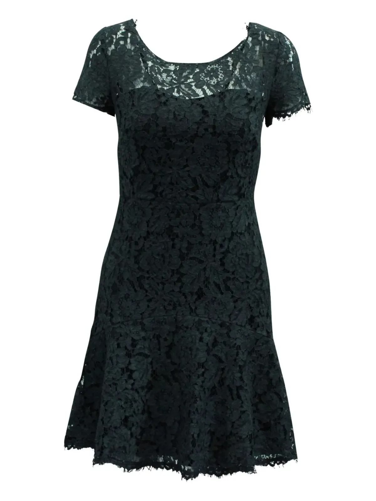 DVF Diane von Furstenberg レース半袖ミニドレス - Grey - 画像1