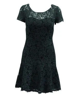 DVF Diane von Furstenberg レース半袖ミニドレス - Grey - サムネイル1
