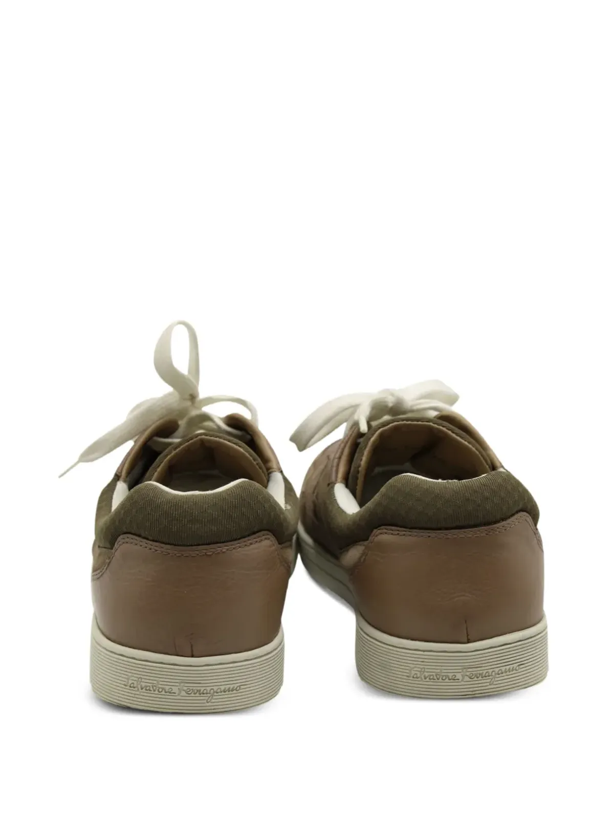 Ferragamo Pre-Owned 二トーン スニーカー ブラウン - 画像3