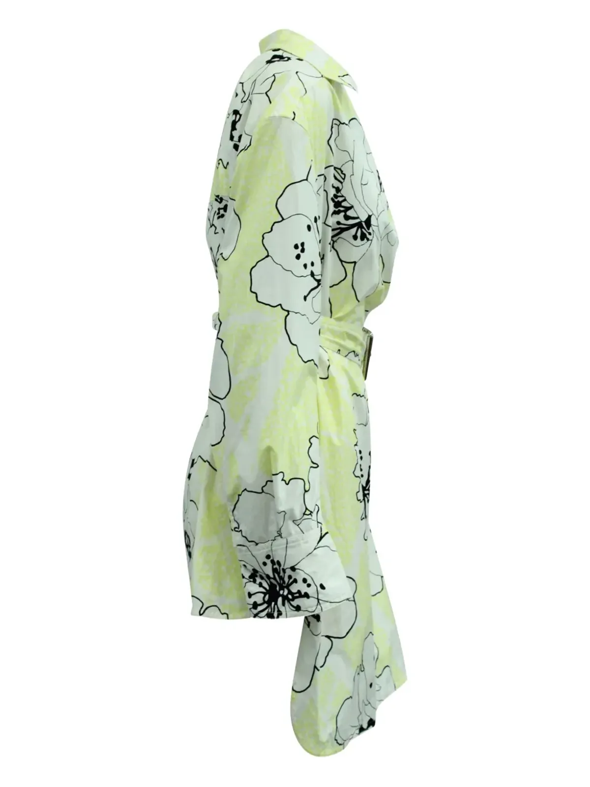 Marni Pre-Owned 花柄プリント ベルト付きミニドレス - Yellow - 画像3