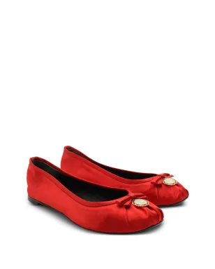 Dolce & Gabbana Pre-Owned サテンチャーム付きバレエフラット - レッド - サムネイル2