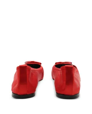 Dolce & Gabbana Pre-Owned サテンチャーム付きバレエフラット - レッド - サムネイル3