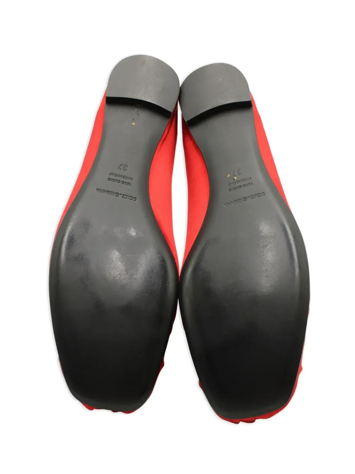 Dolce & Gabbana Pre-Owned サテンチャーム付きバレエフラット - レッド - 画像4