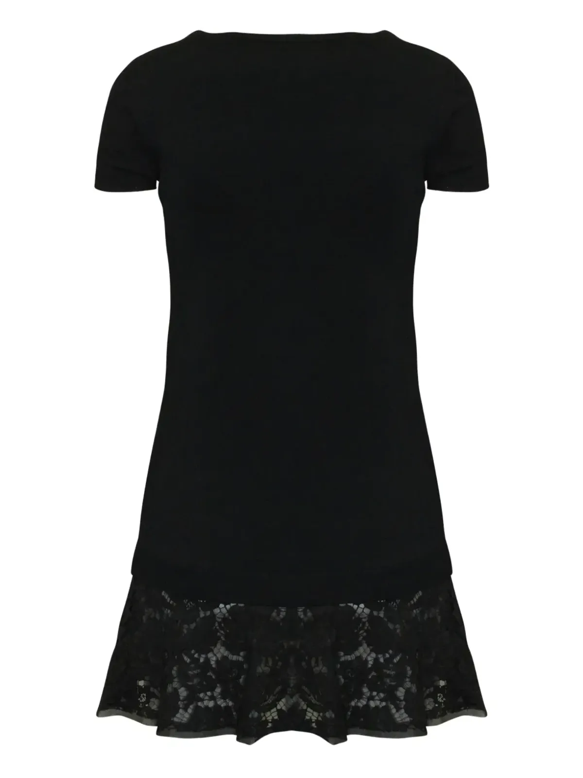 Mario Valentino Vintage レースヘムTシャツミニドレス ブラック - 画像2