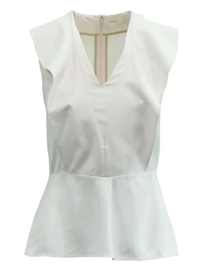 Chloé Vintage Chloé Vintage ペプラムVネック ブラウス - ピンクの商品画像