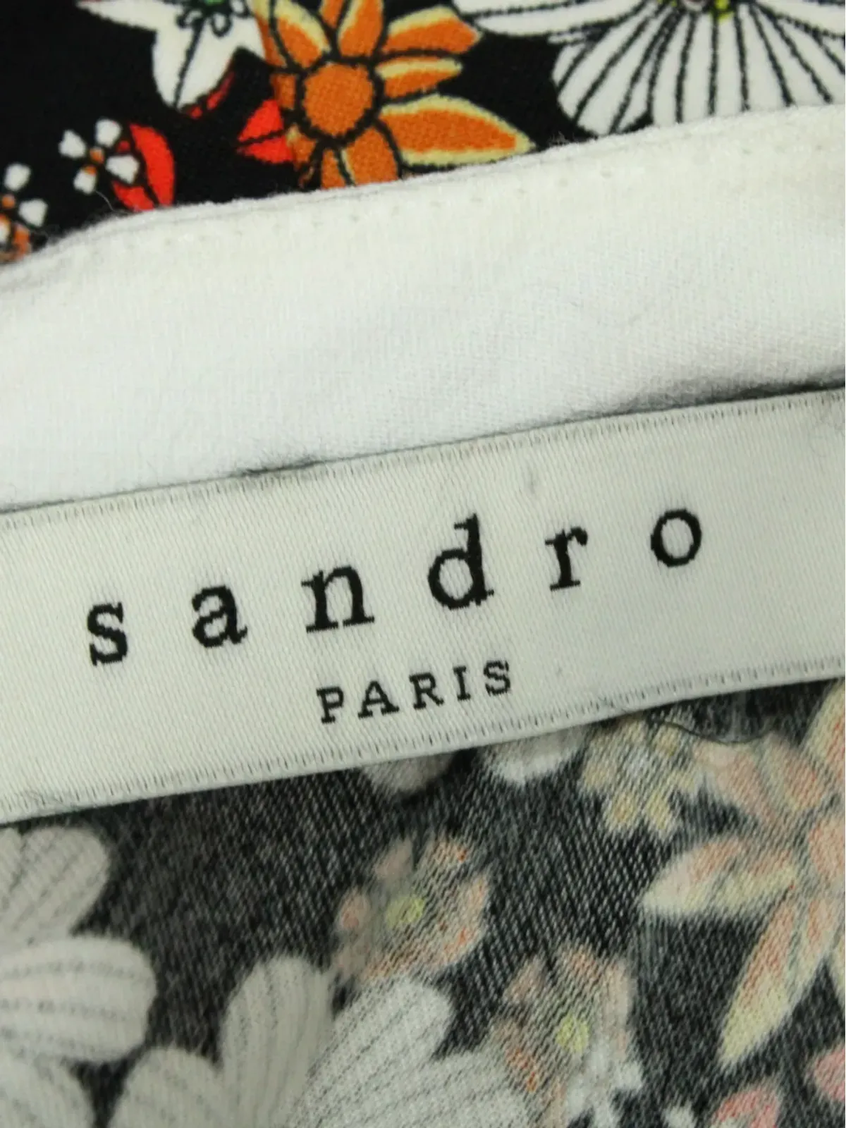 SANDRO 花柄プリントのカットアウトスリーブ ミニドレス - ブラック - 画像3