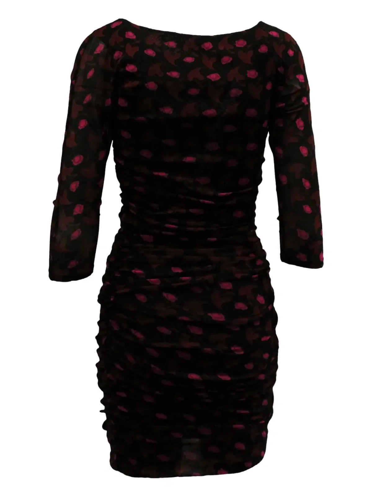 DVF Diane von Furstenberg 花柄プリント・ギャザー入りドレス - ブラウン - 画像2