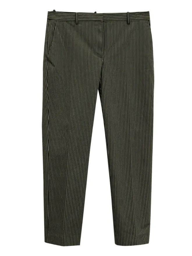 Theory Theory ストライプ柄ストレートパンツ - ブラックの商品画像