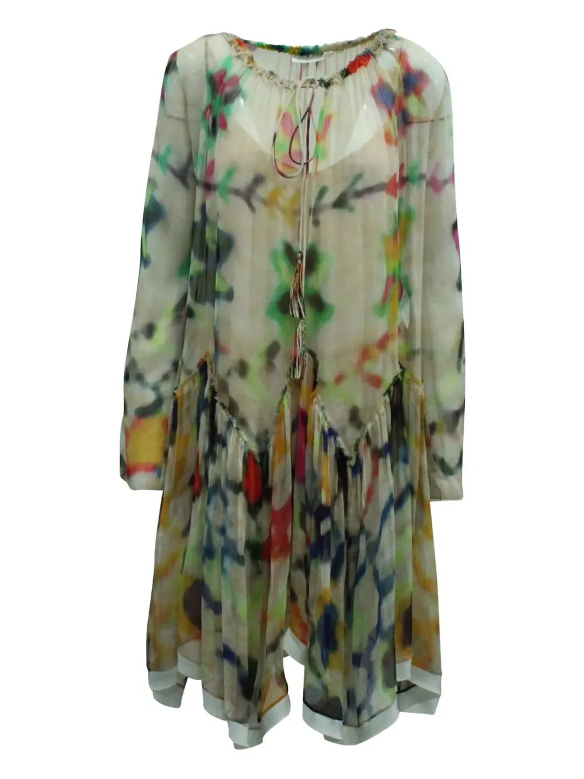 Chloé Vintage タイダイ柄シフトドレス（アシンメトリードレス） - 画像1