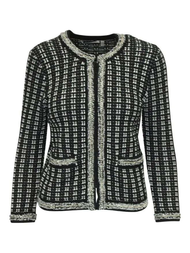 Alice + Olivia alice + olivia ツイードエンベリッシュドジャケットの商品画像