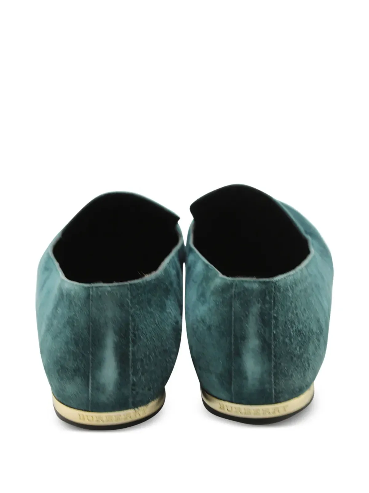 Burberry Pre-Owned スウェード ローファー グリーン - 画像3